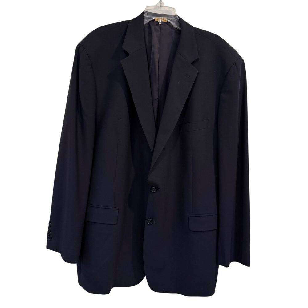 Brooks Brothers 346 Mens Navy Blue Wool Blend 2 Button Blazer Sport Coat 50L